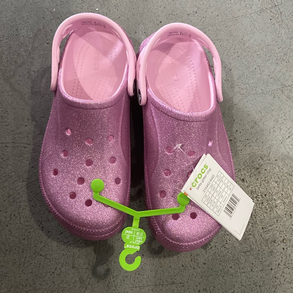 NEW. CROCS BELLA GLITTER CLOGS